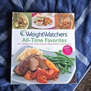 Weight Watchers Cookbook with Green and Blue Highlights